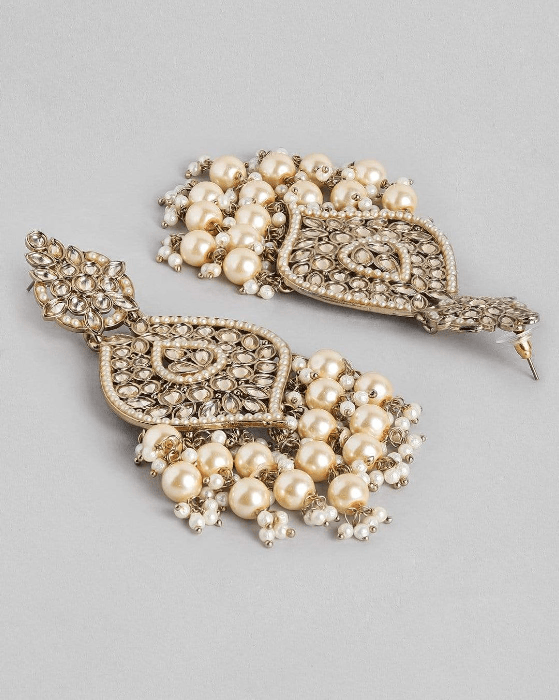 Classic Metal Jhumka Earrings for Women – Lightweight Ethnic Wear - aromie