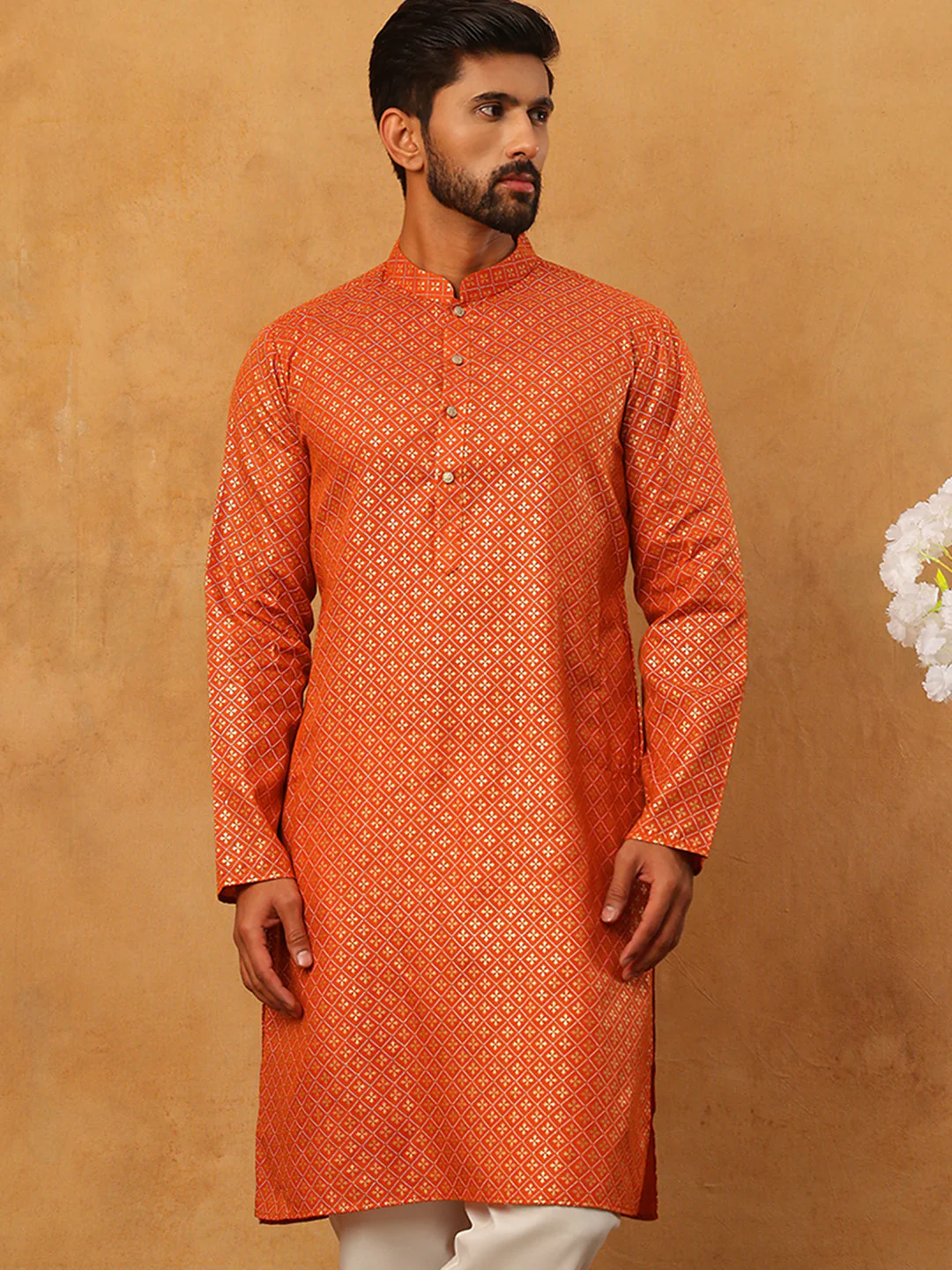 Festive Cotton Blend Printed Kurta