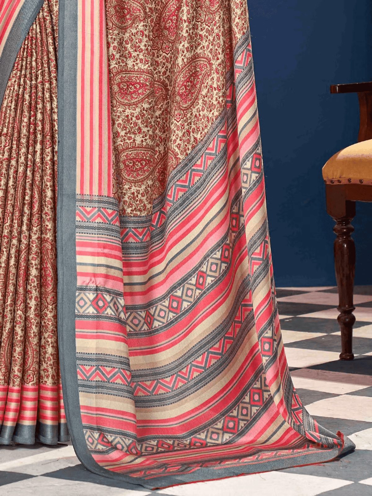 Designer Indian Saree Canada - Elegant Print