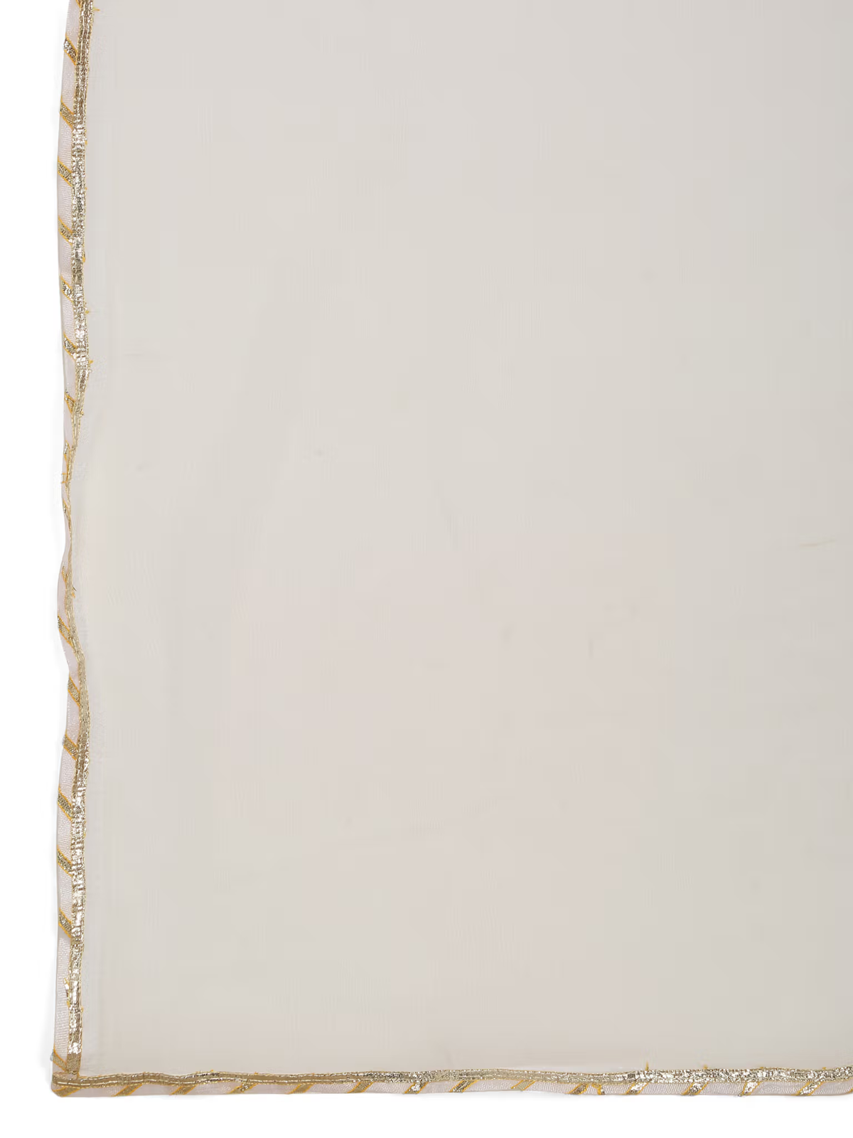 aromie three piece Kurtha light ivory dupatta with gold sequin border embroidered Anarkali suit Canada