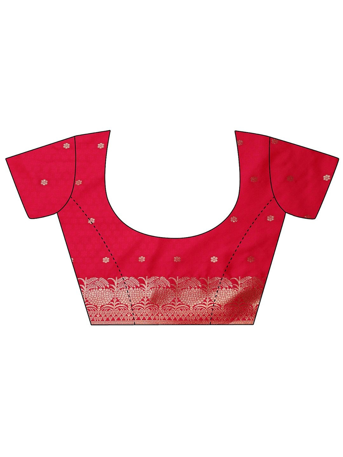 Pink Woven Design Banarasi Saree With Unstitched Blouse Piece aromie