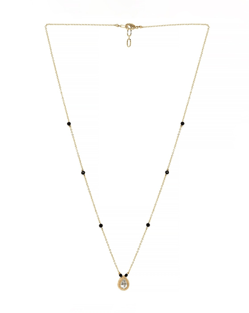 Elegant Diamond - Studded Gold - Plated Mangalsutra for Women – Lightweight Everyday Wear - aromie