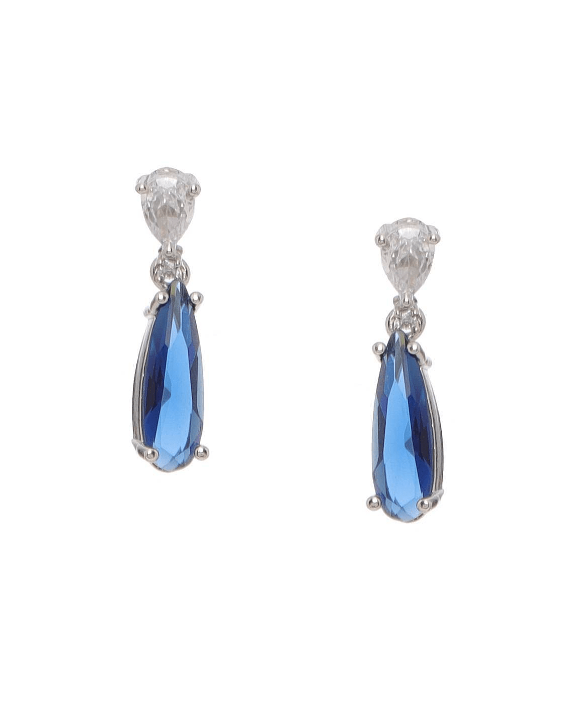 Elegant Rhodium - Plated AD Necklace & Earrings Set for Women – Lightweight Party Jewellery - aromie