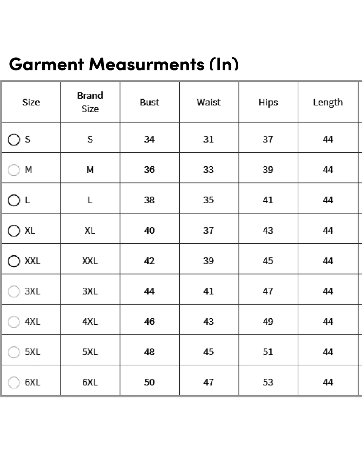 Aromie embellished straight kurta set for women with detailed garment measurements in size chart