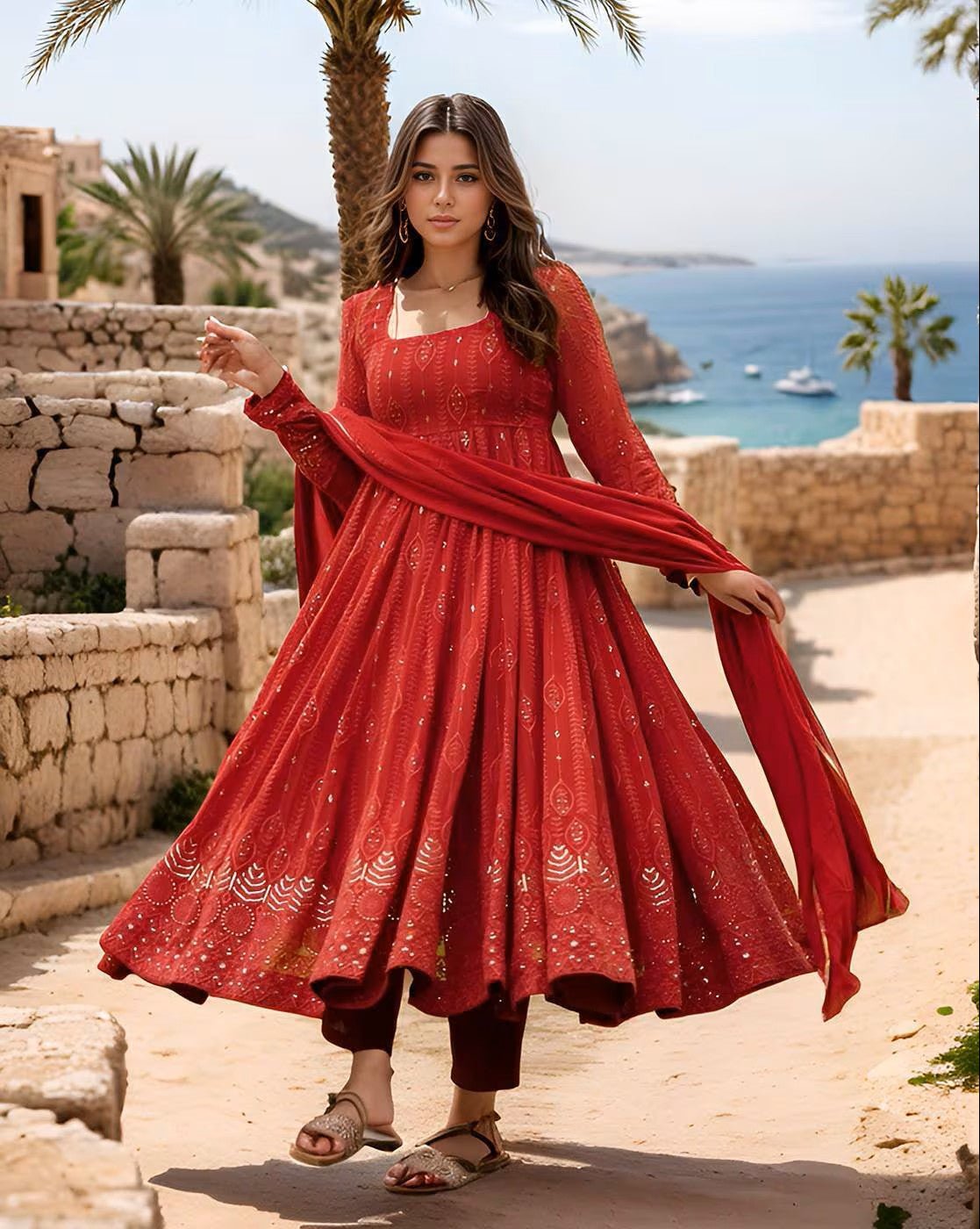 Embroidered Anarkali Kurta Canada - Elegant Set