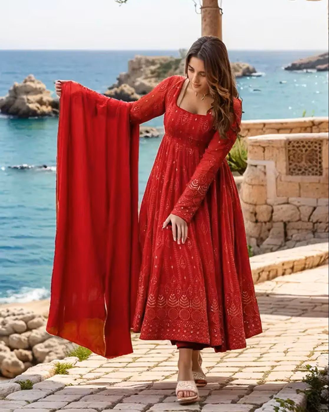 Embroidered Anarkali Kurta Canada - Elegant Set