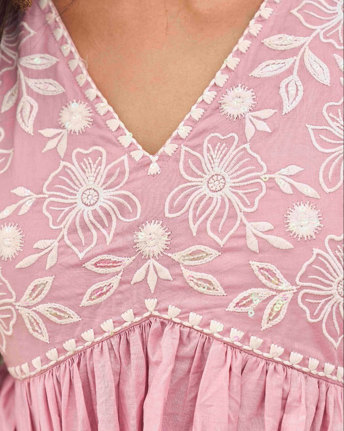 Embroidered Anarkali Kurta Set - Elegant Three Piece