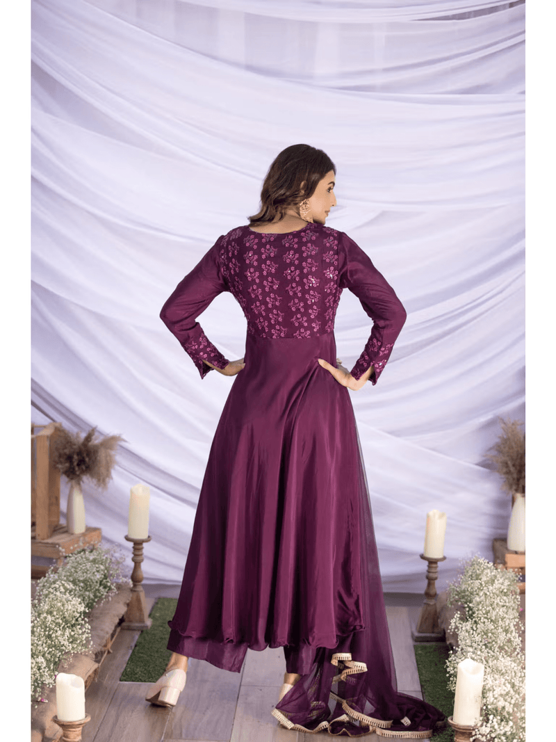 Embroidered Anarkali Kurta Set for Women