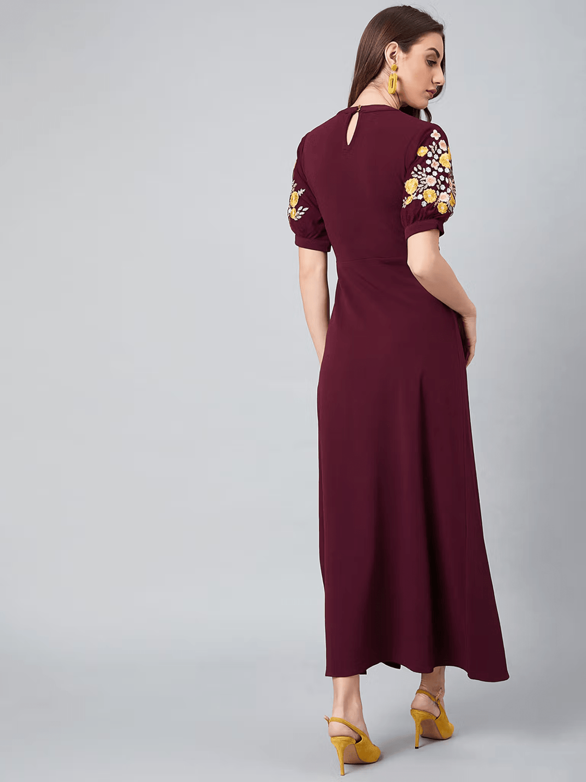 Embroidered Flared Dress Women - Trendy Maxi Style