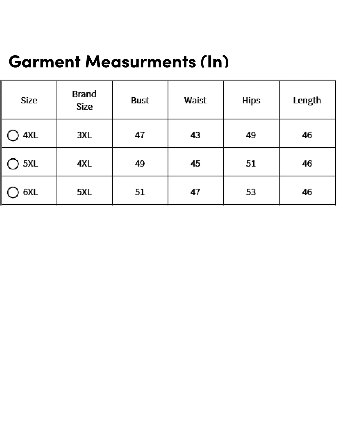 AROMIE embroidered straight kurta set for women with size chart detailing bust, waist, hips, and length measurements