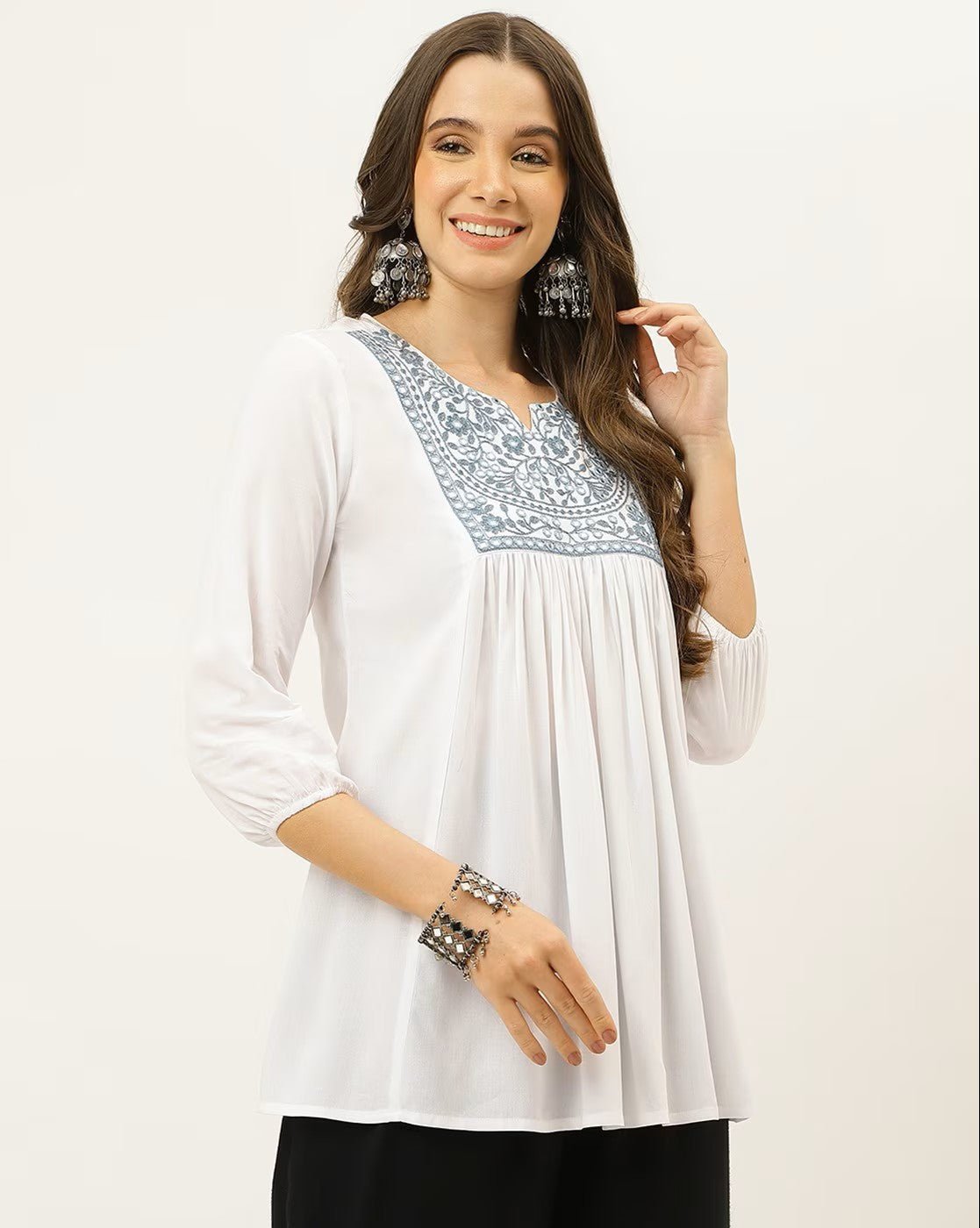 Embroidered Tunic Top for Women - Chic Style