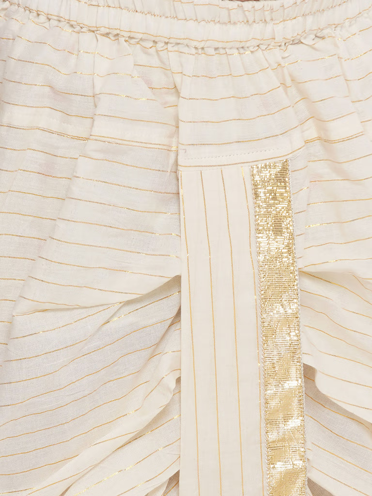 Cream boys kurta with gold pinstripes ruched pleats and sequin trim boys floral sherwani set Canada