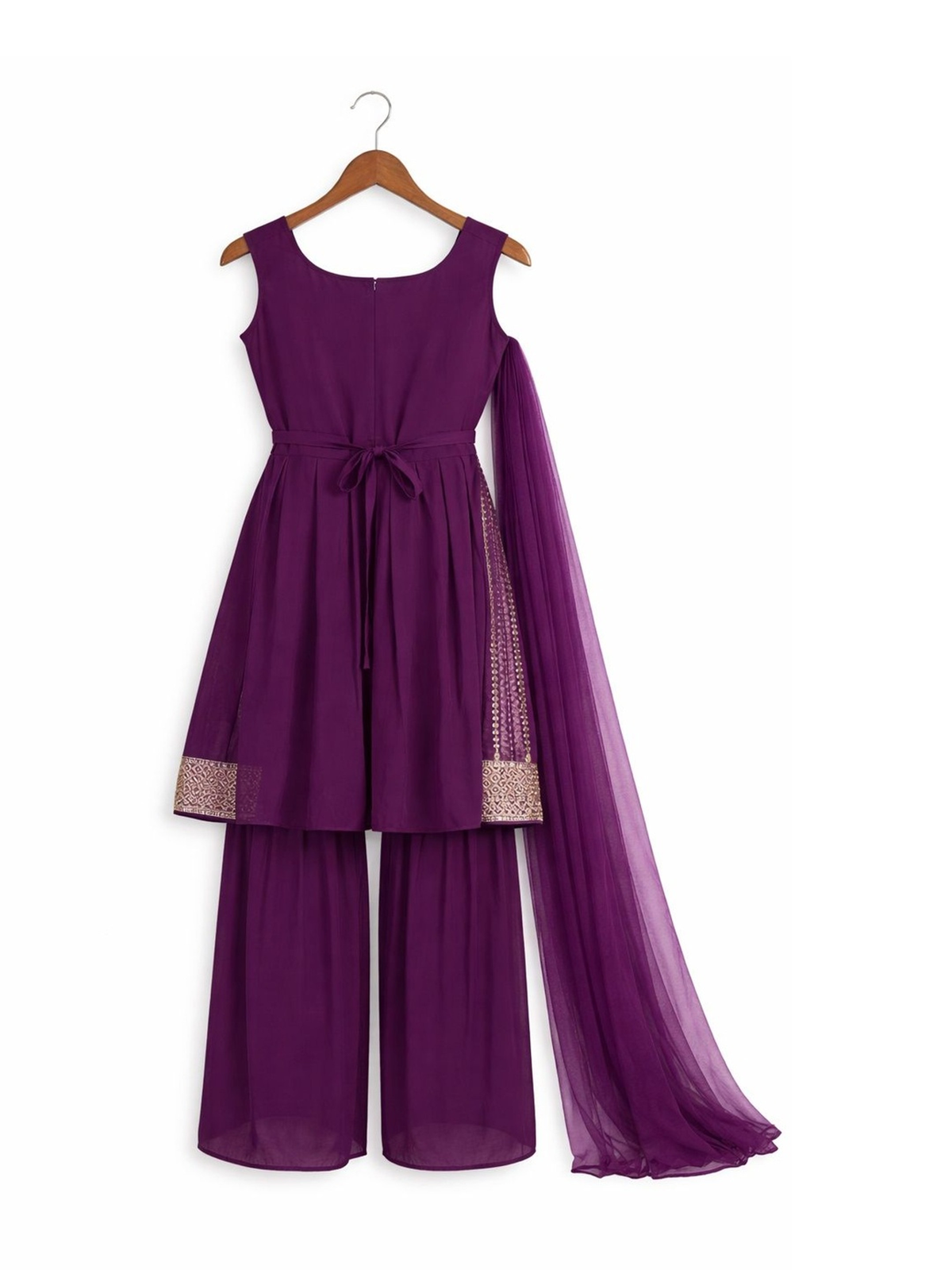 Girls Poly Georgette Kurta Set