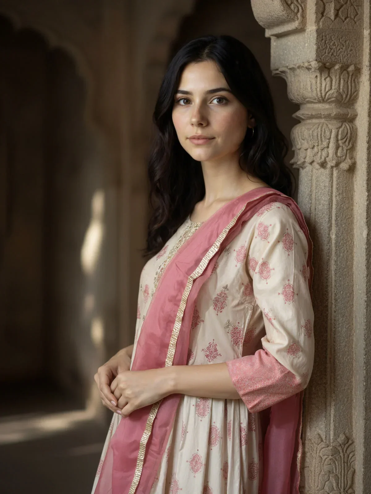 Women’s Viscose Poly Embroidered Anarkali Suit Set