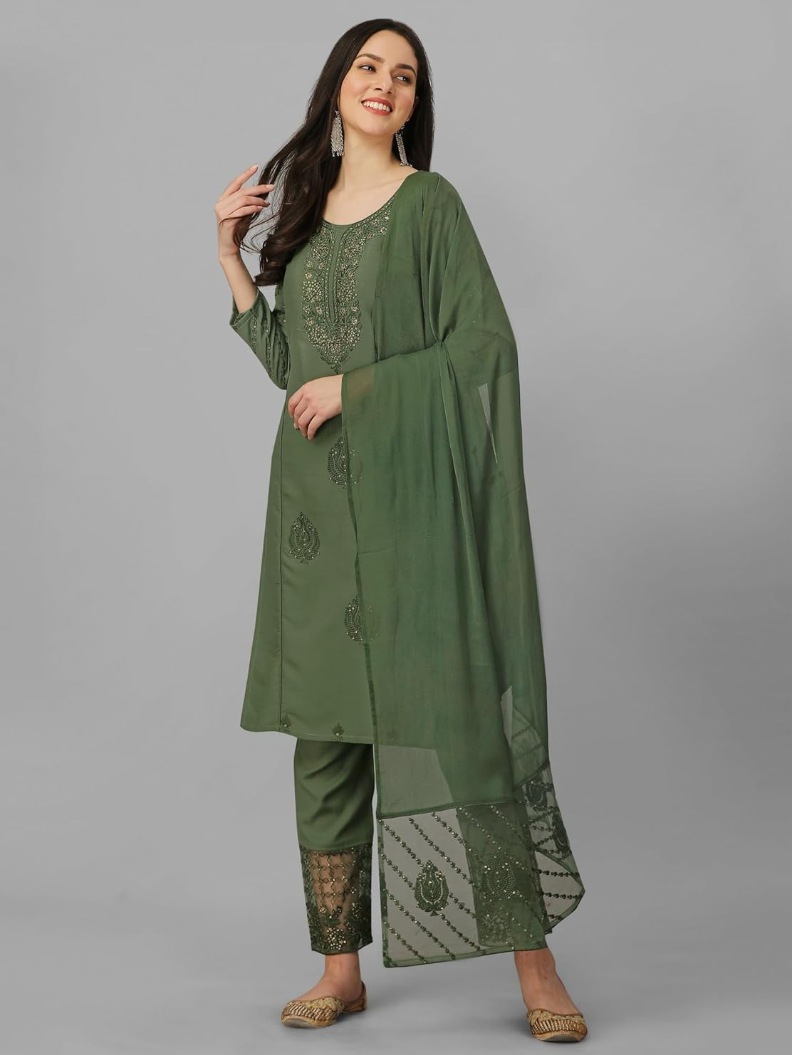 Women's Cotton Embroidery Salwar Suit Set