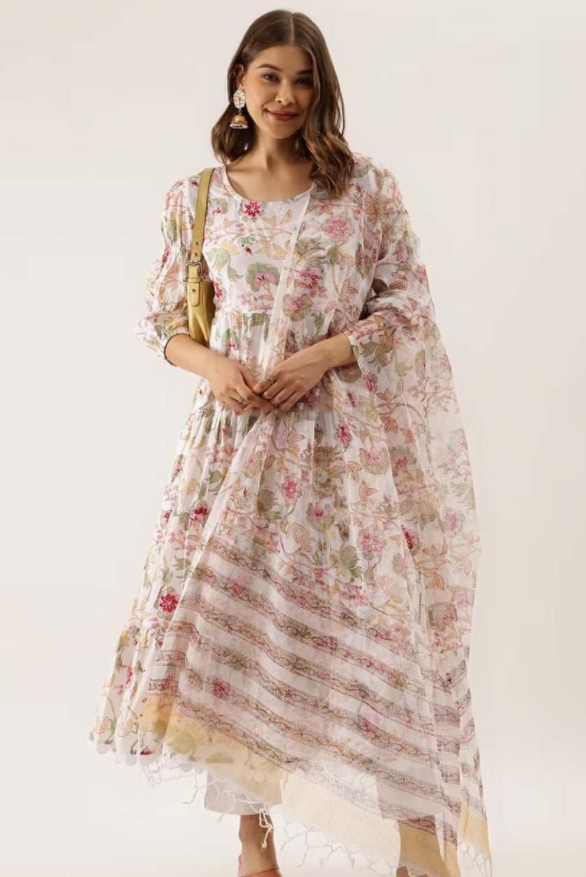 Floral Anarkali Kurta Set Canada by Aromie