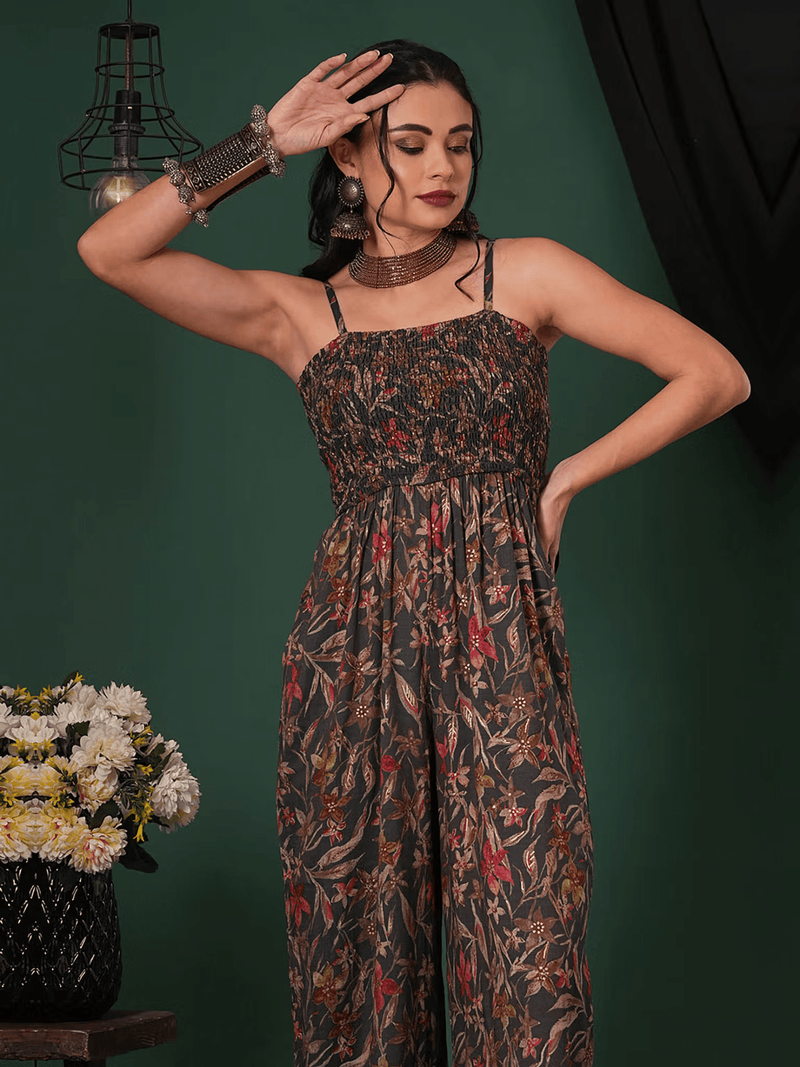 Floral Rayon Jumpsuit for Stylish Women
