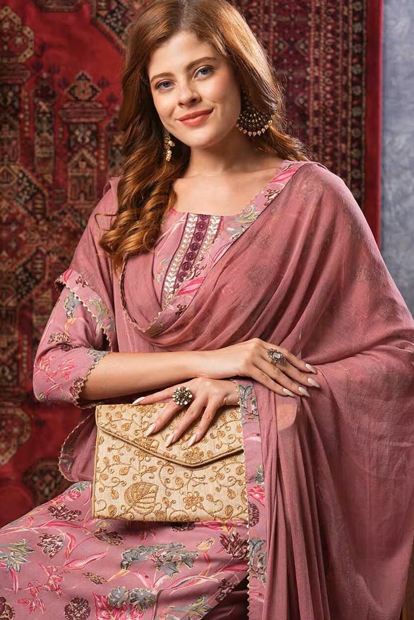 Elegant Floral Tiered Dress for Women with intricate embroidery and matching dupatta by Aromie