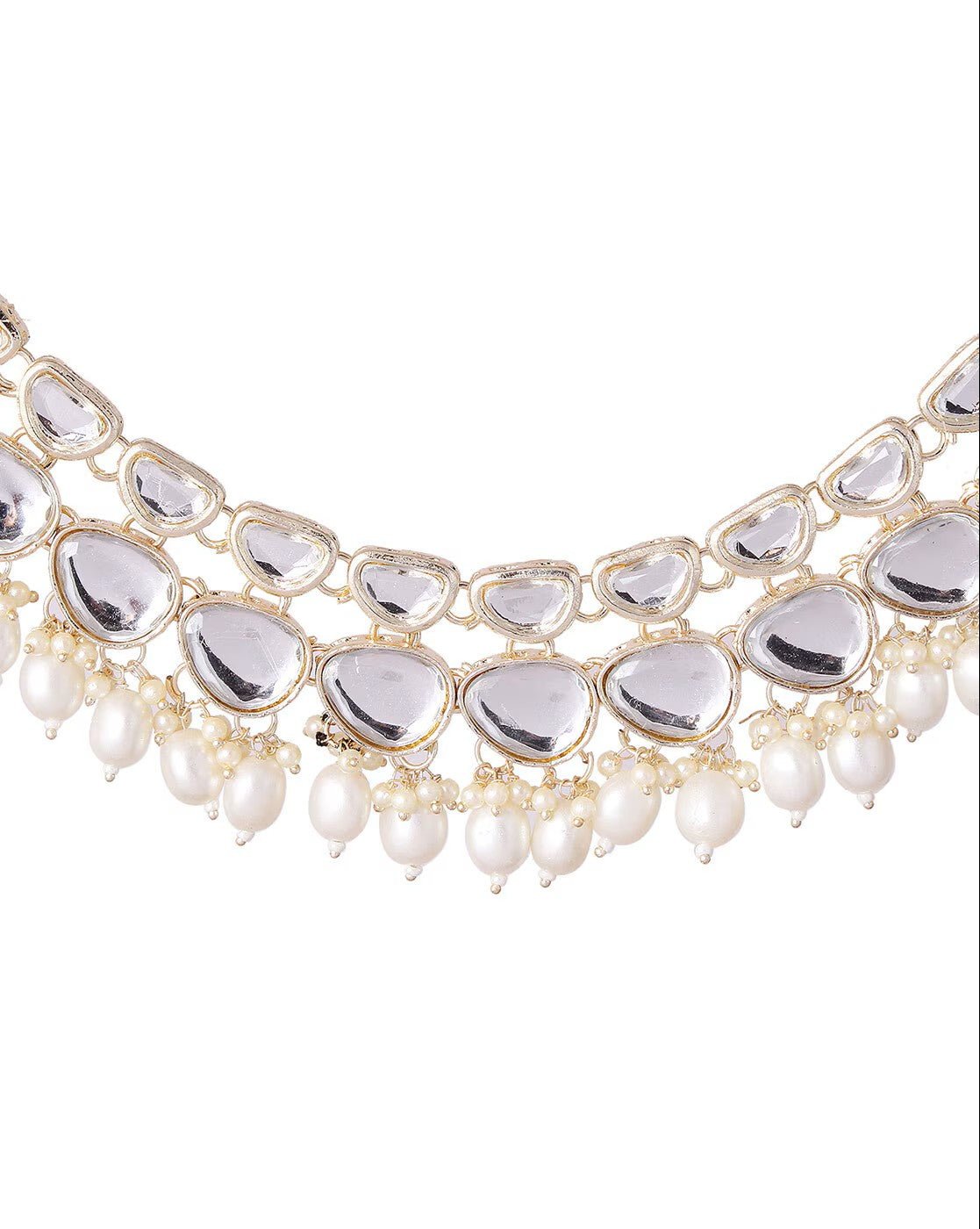 Gold-Plated Kundan Necklace for Elegant Style