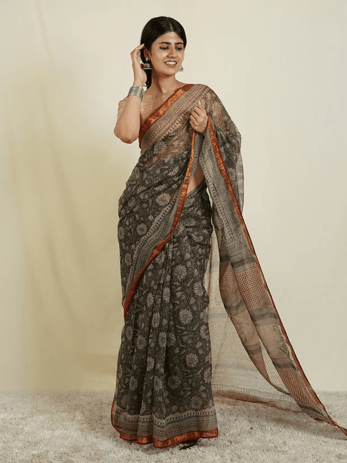 Hand-Dyed Cotton Saree Canada - Affordable Elegance