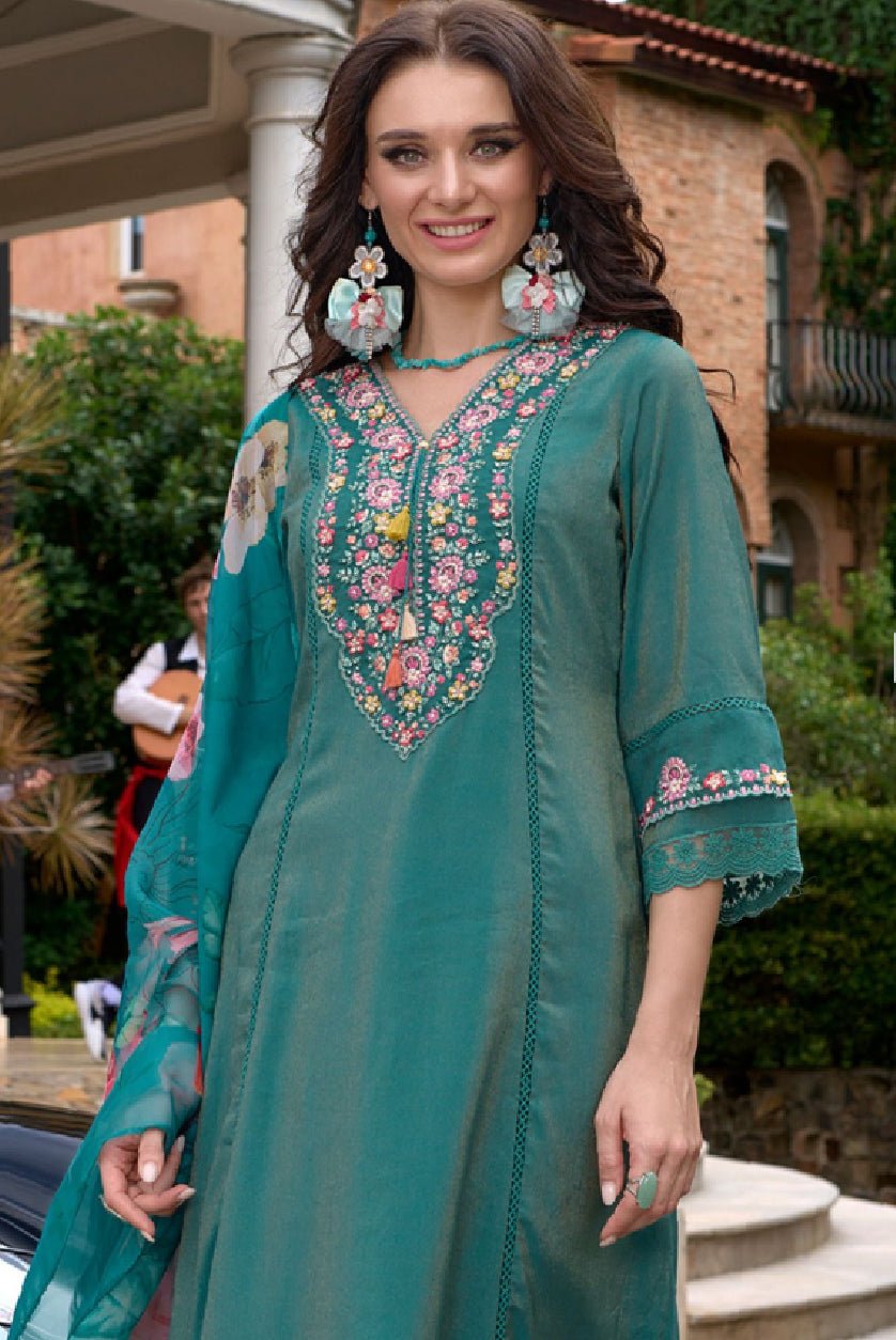 Indian A-Line Kurta Set - 3 Piece Fashion
