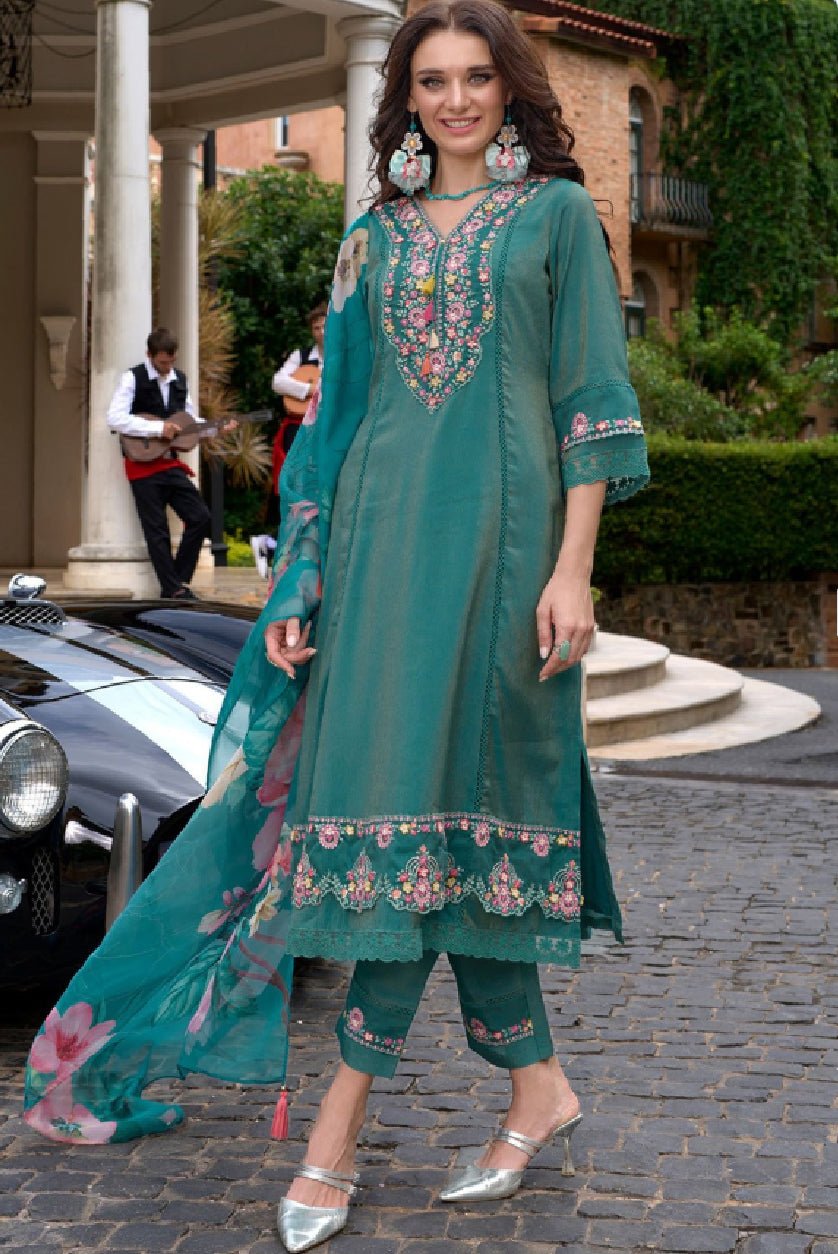 Indian A-Line Kurta Set - 3 Piece Fashion