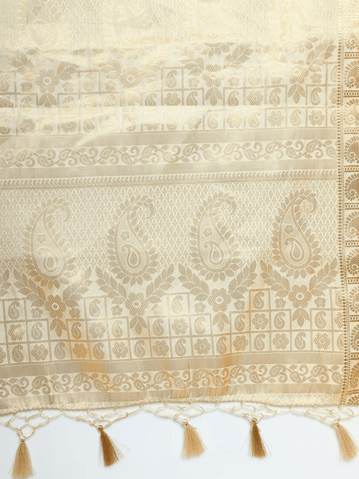Kasavu Art Silk Saree for Wedding | Zari Border Saree with Blouse Canada - aromie