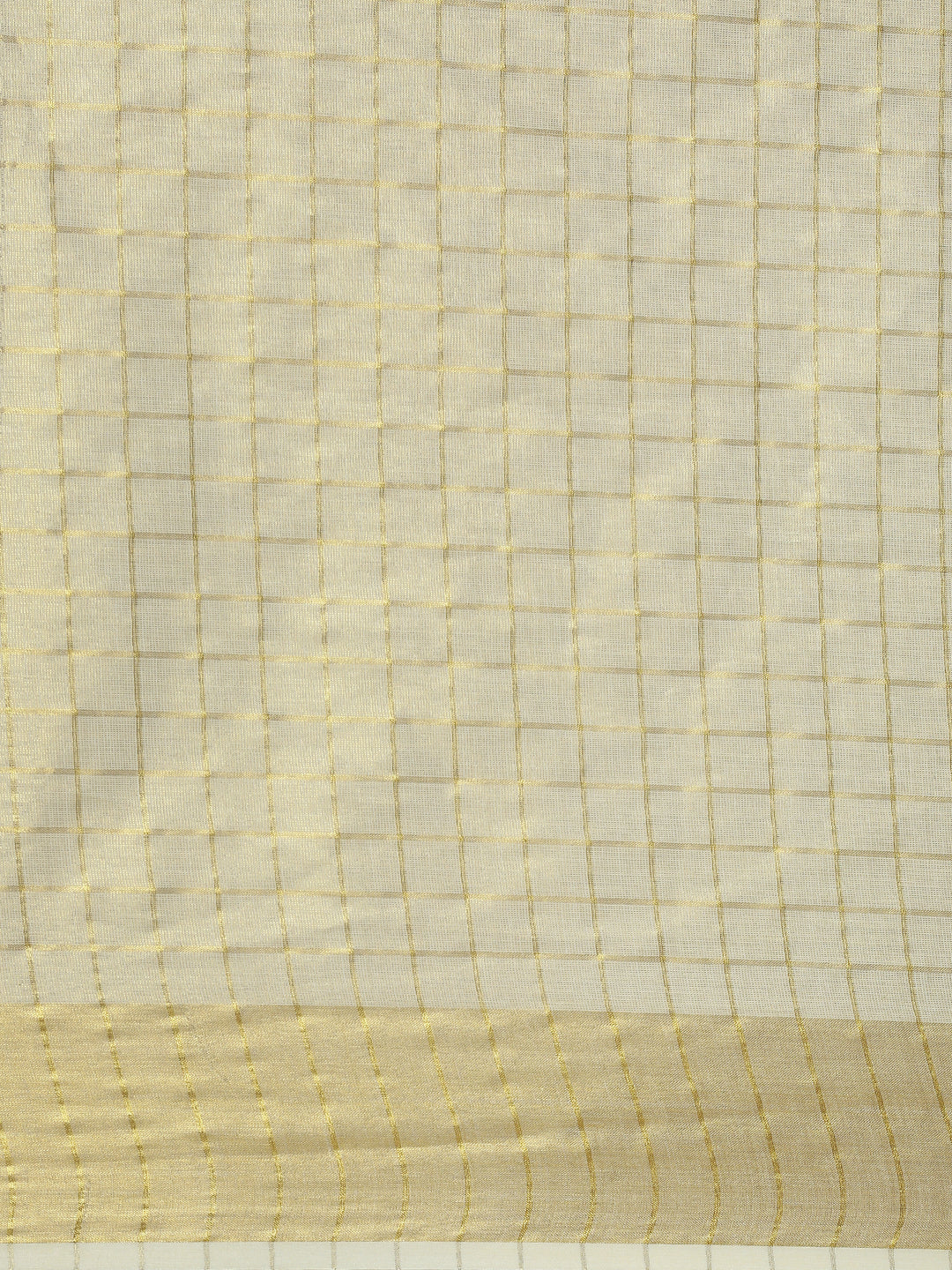Elegant beige Kerala Saree from aromie with a checked pattern, ideal for special occasions in Canada.
