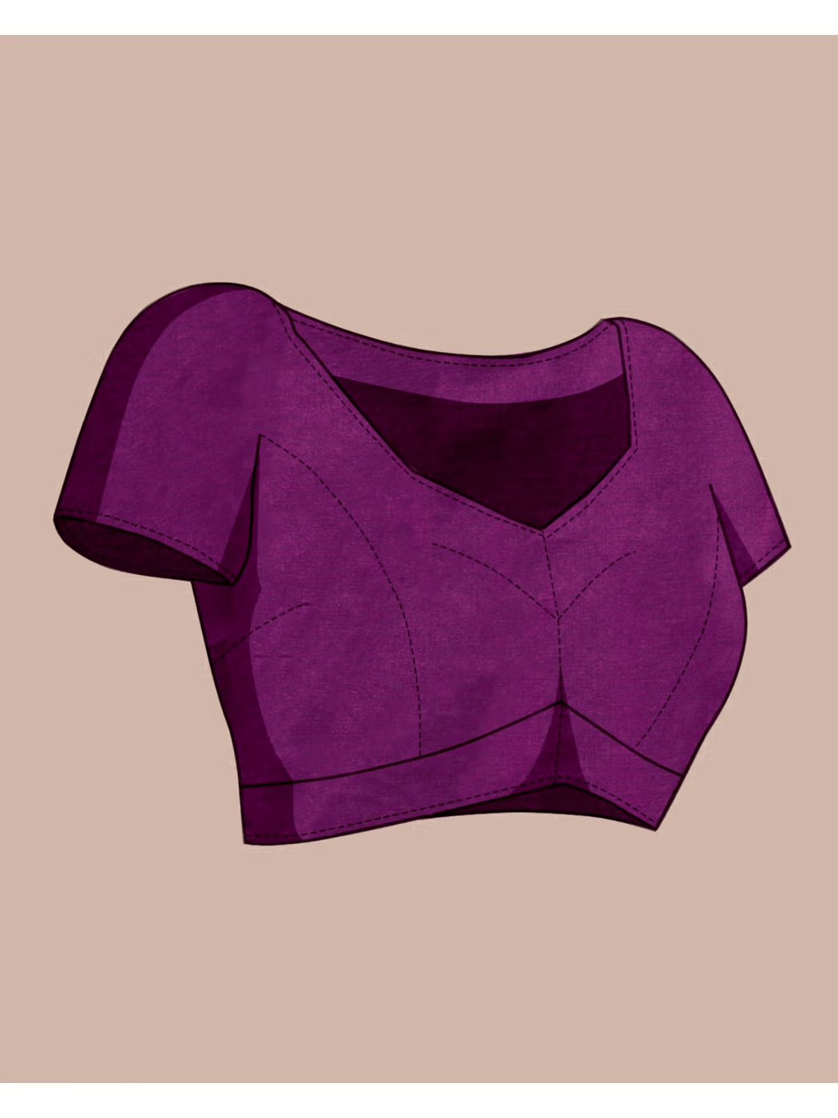 Luxury Cotton Silk Saree - Elegant Purple Design