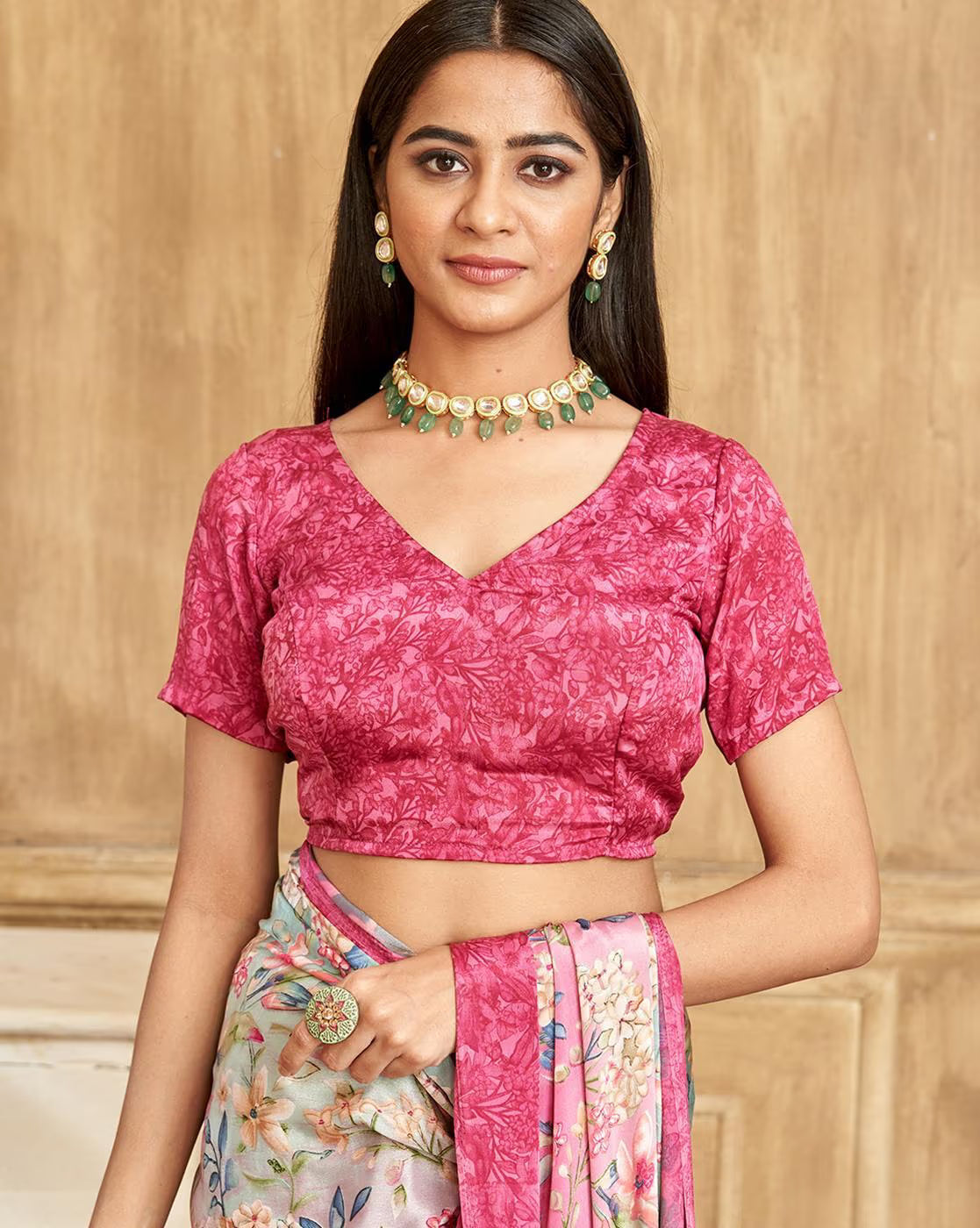 Elegant Multicolor Tussar Silk Saree styled with a pink blouse and accessories for a chic look