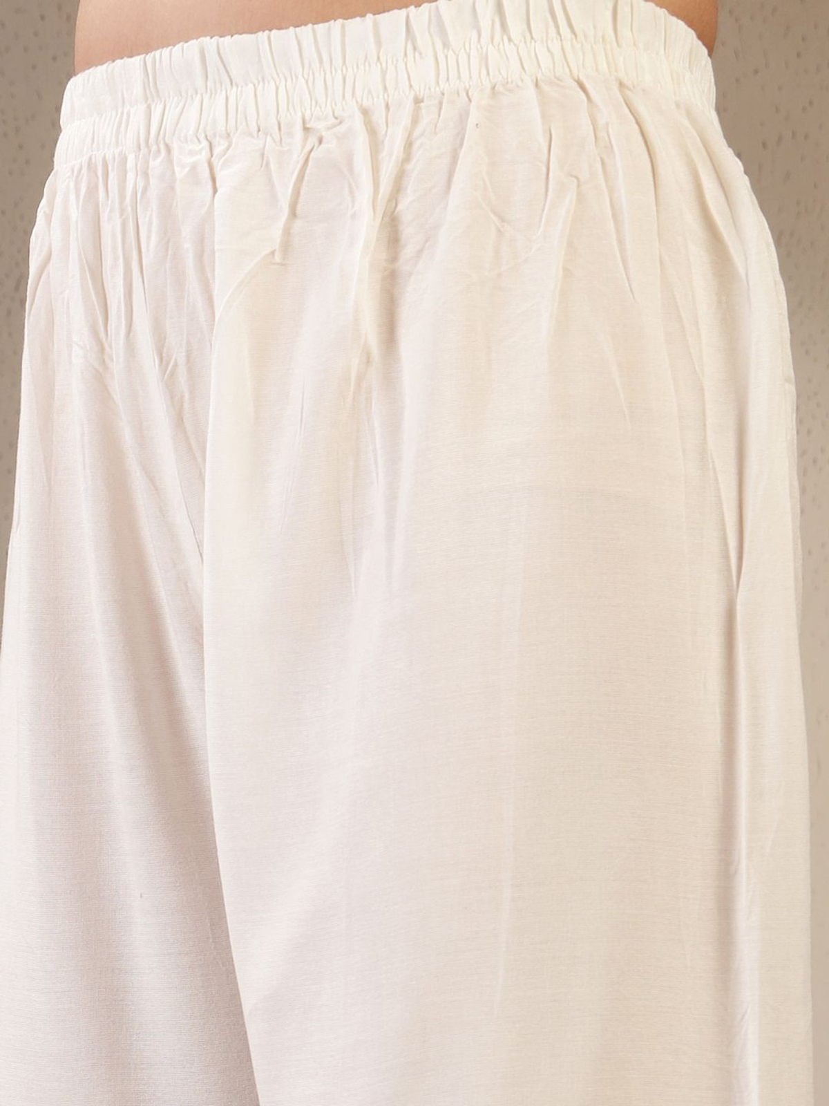 Off white Anarkali kurta set Canada featuring comfortable elastic waistband with flowy design