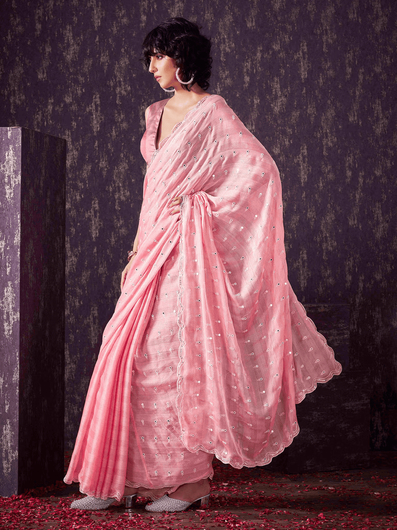 Peach Chiffon Saree Canada - Elegant & Trendy
