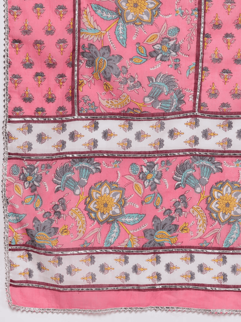 Pink Cotton Kurta Set Canada - Elegant 3 Piece Outfit