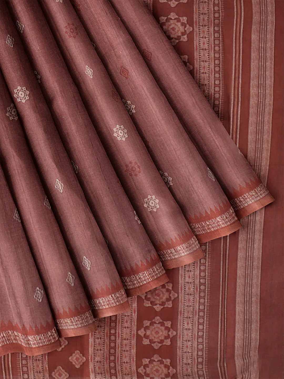 Pink semi tussar saree Canada with intricate patterns, ideal for festive occasions and celebrations