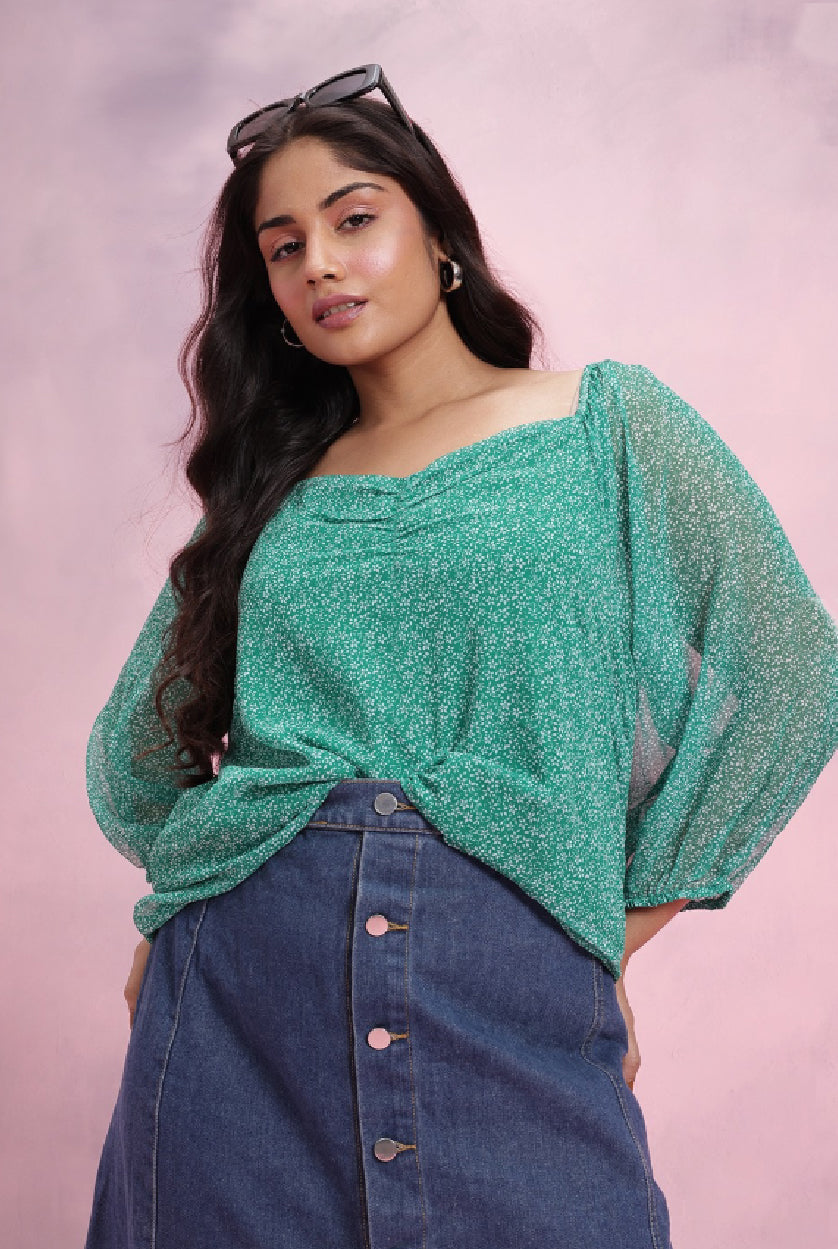Plus Size Floral Top for Women - Stylish Wear