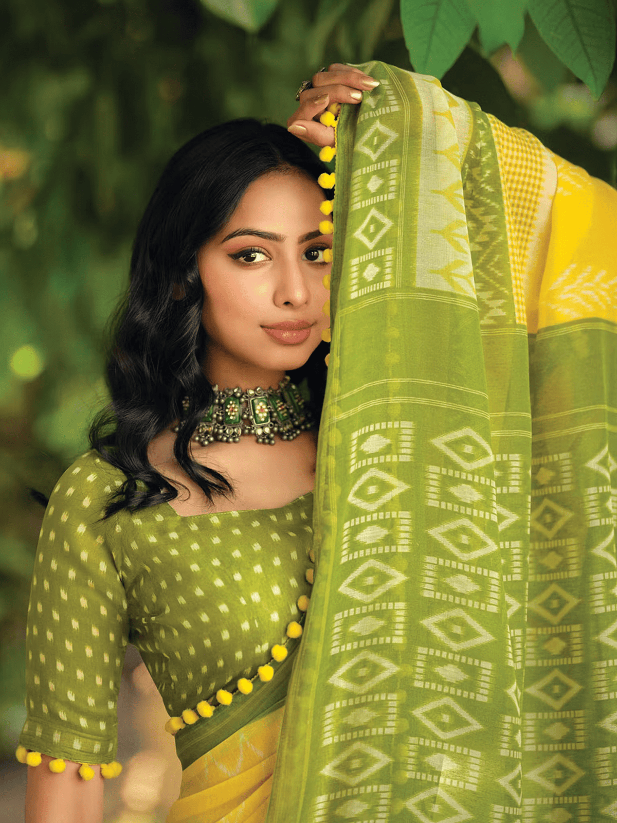 Printed Cotton Casual Saree in Vibrant Yellow