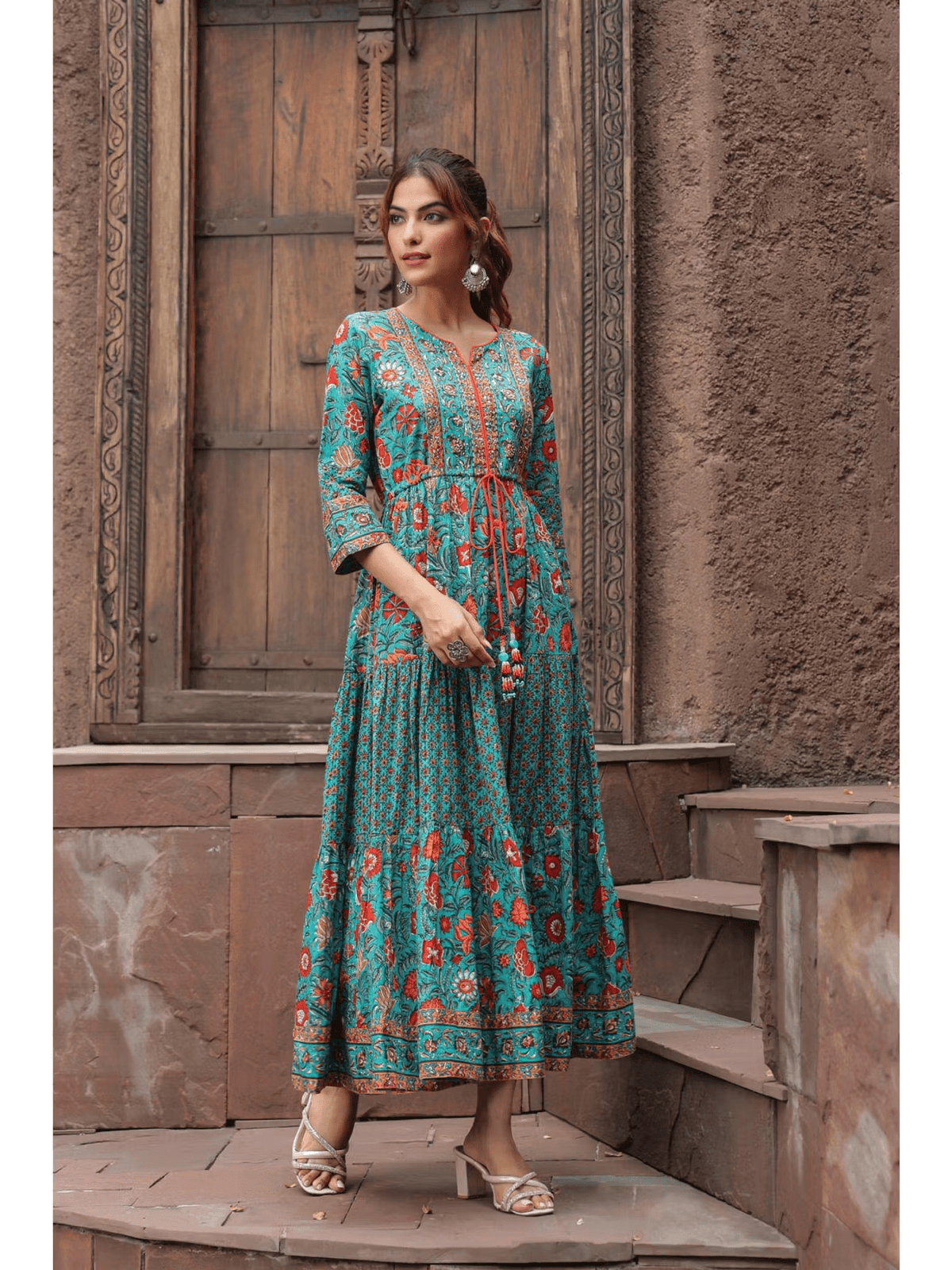 Pure Cotton Midi Dress for Women's Fashion