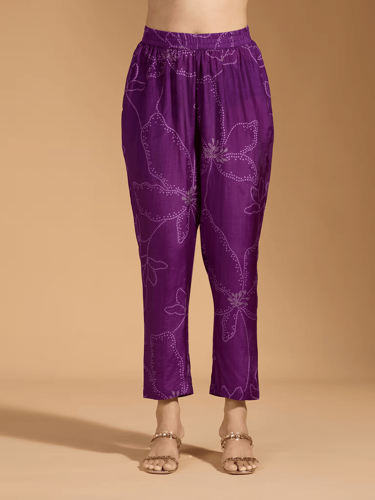 Rayon Printed Outfit Set - Elegant 3 Piece Kurtha