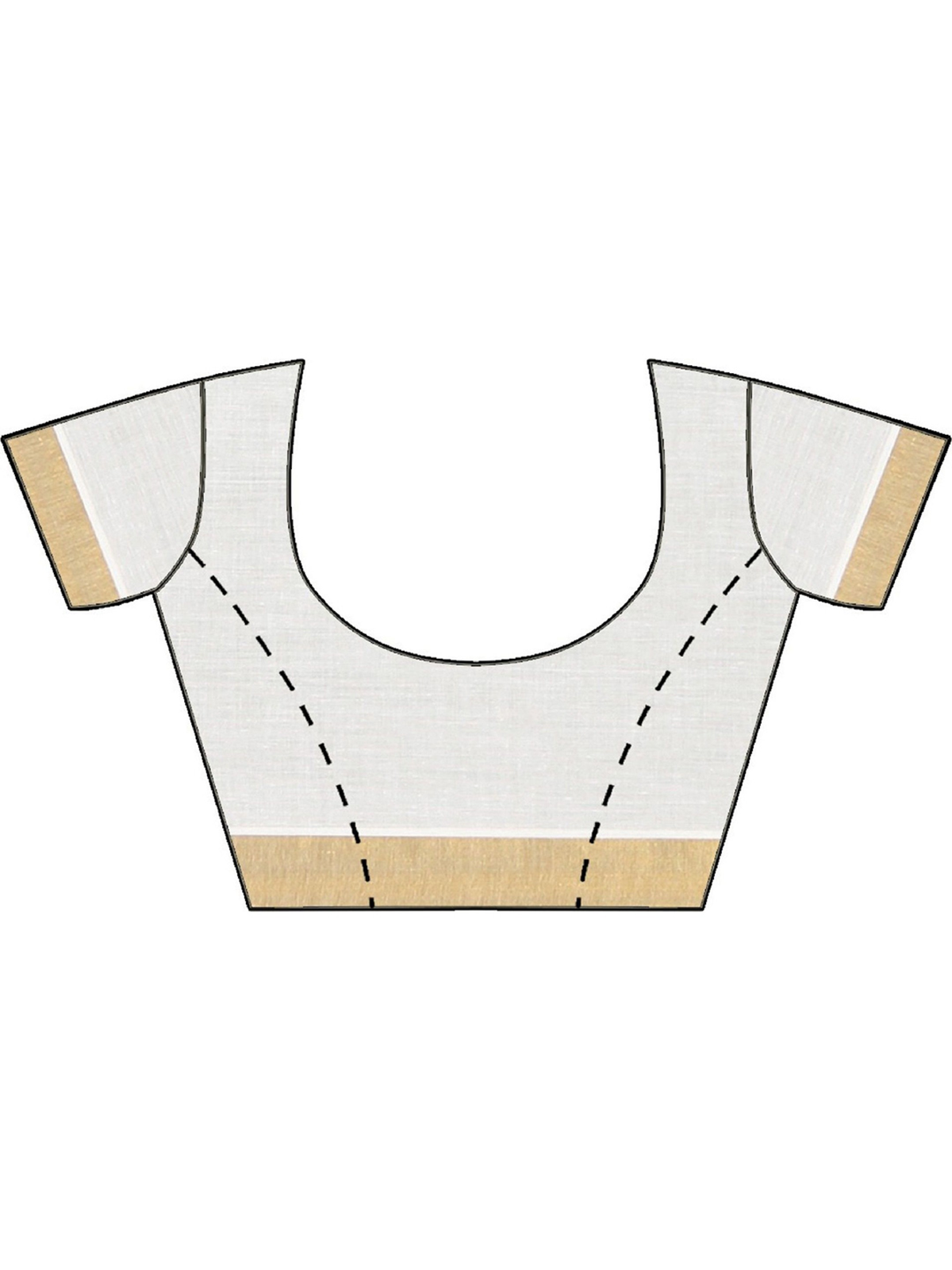 White saree blouse with rose gold border details for rose gold mirror work saree by aromie