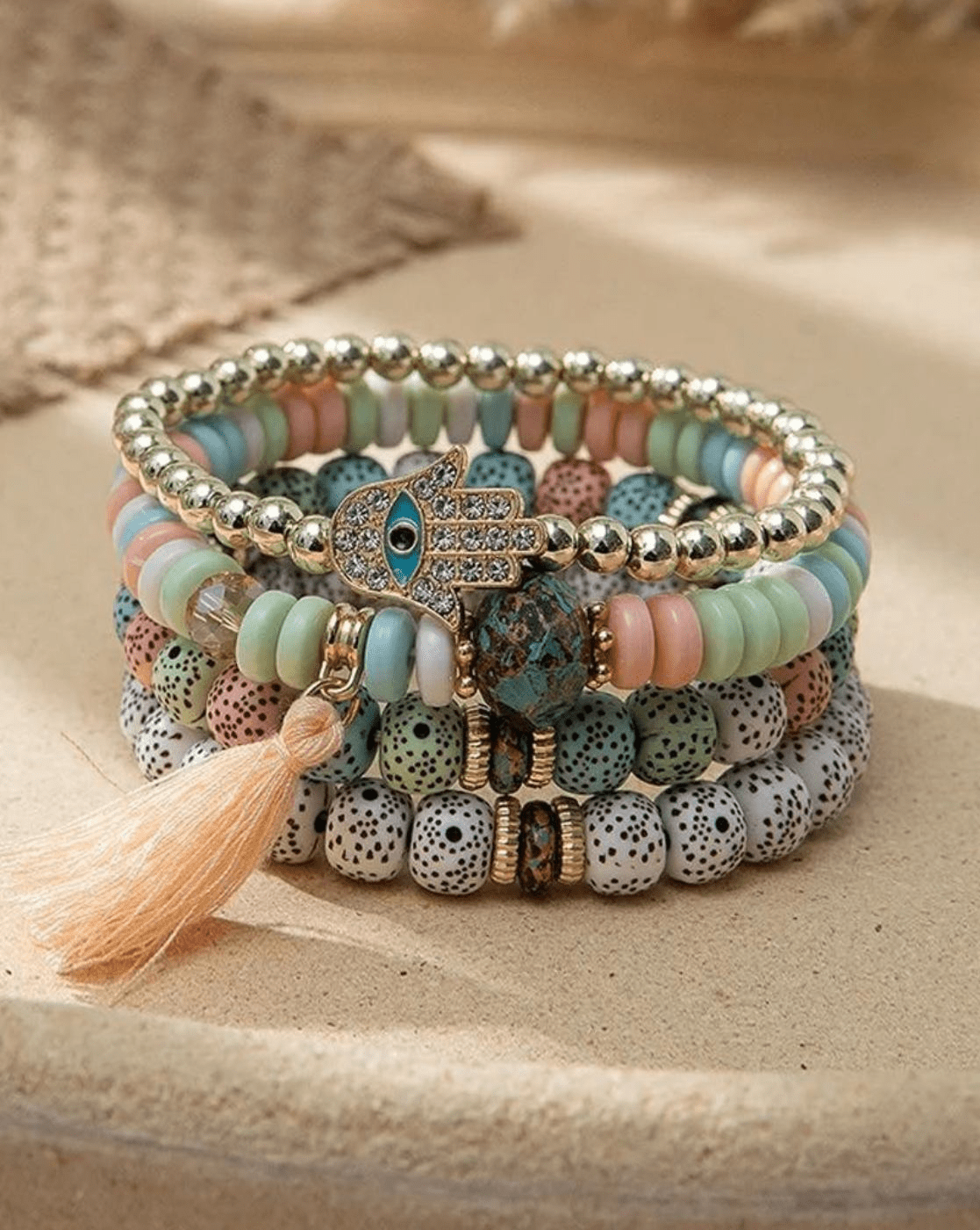 Set of 4 Women Slip - On Bracelets – Durable Metal Bracelets for Versatile Styling - aromie