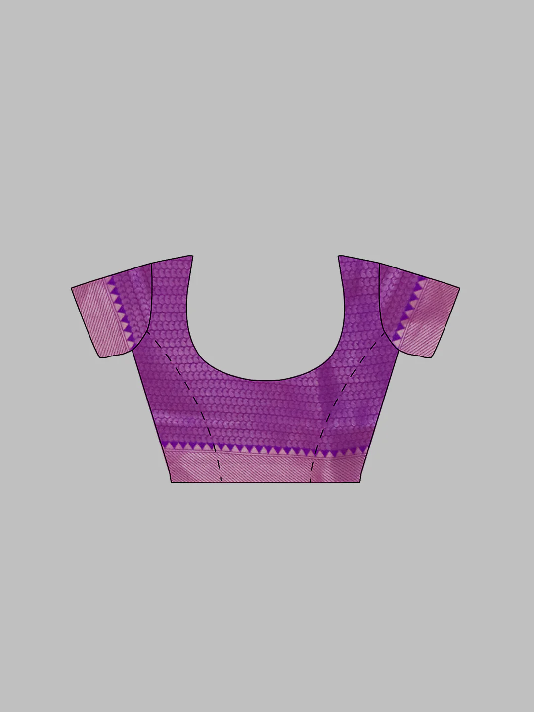 Purple silk art saree blouse with detailed design, perfect for formal occasions and weddings in Canada