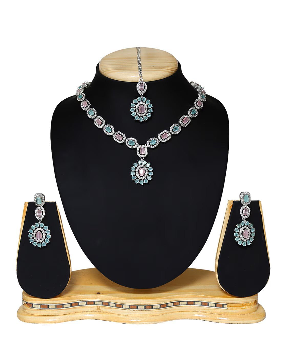 Silver - Plated Zink Alloy Necklace and Earrings Set for Women – Casual Everyday Jewelry - aromie