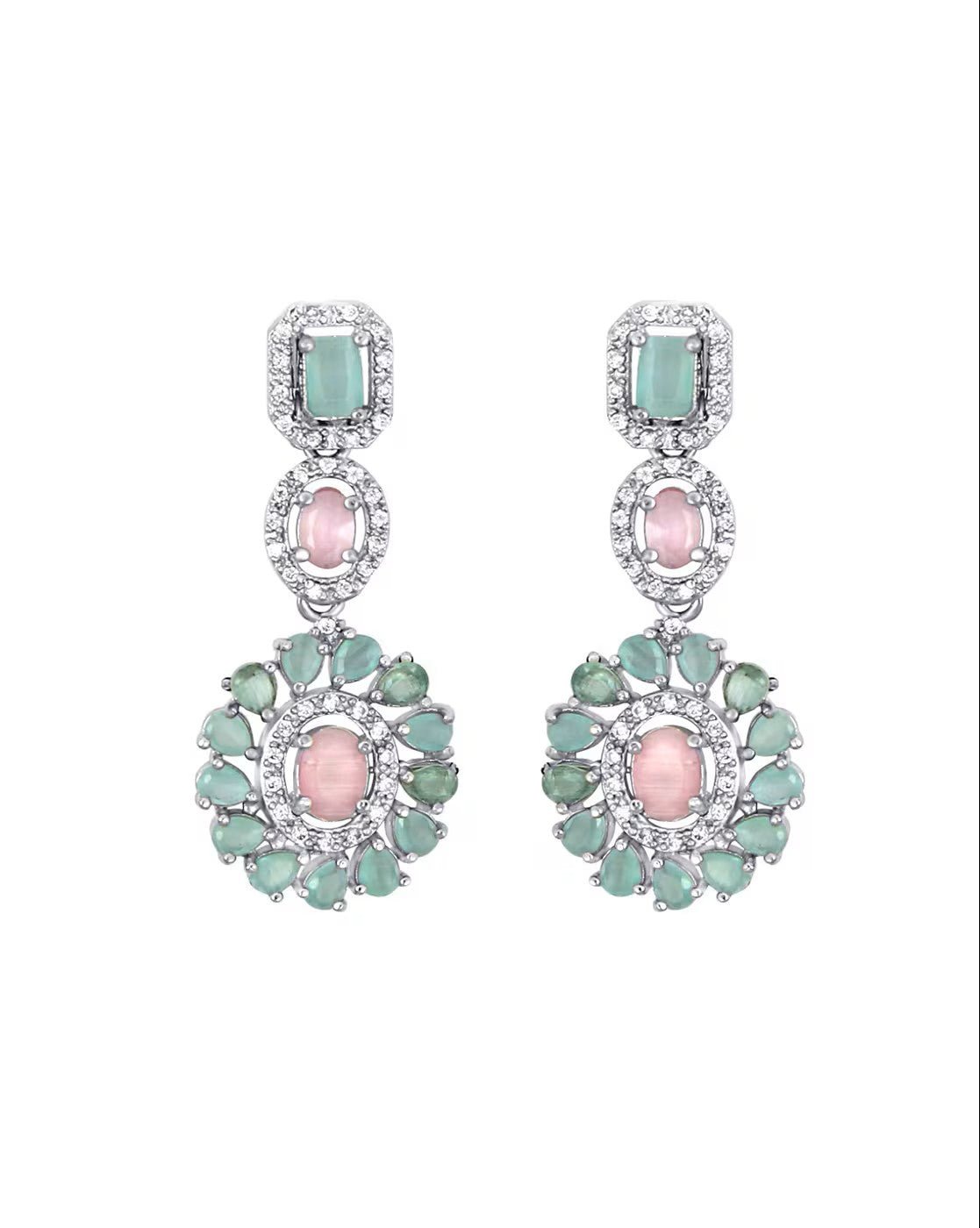 Silver - Plated Zink Alloy Necklace and Earrings Set for Women – Casual Everyday Jewelry - aromie