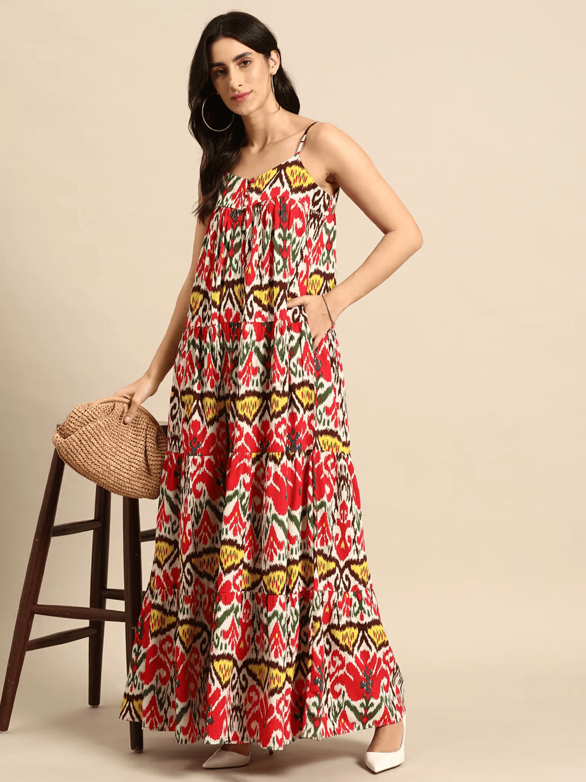 Sleeveless Printed Maxi Dress for Women