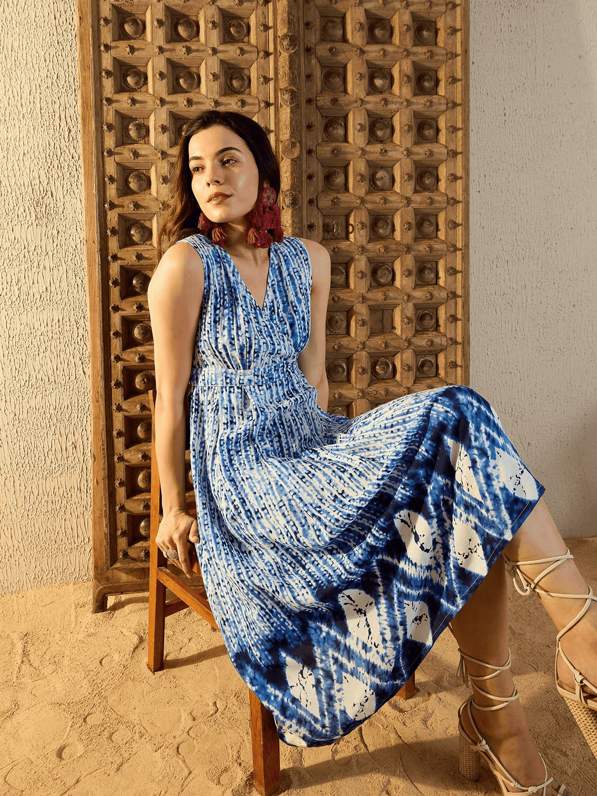 Soft Rayon Blue Dress for Women - Trendy Look