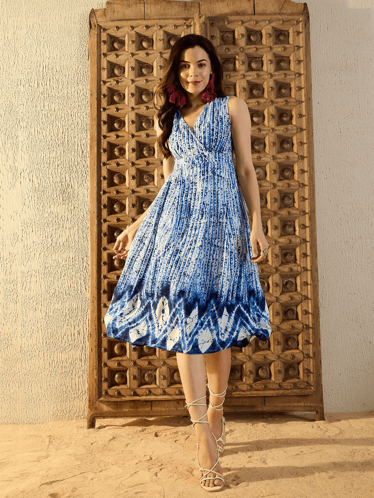 Soft Rayon Blue Dress for Women - Trendy Look