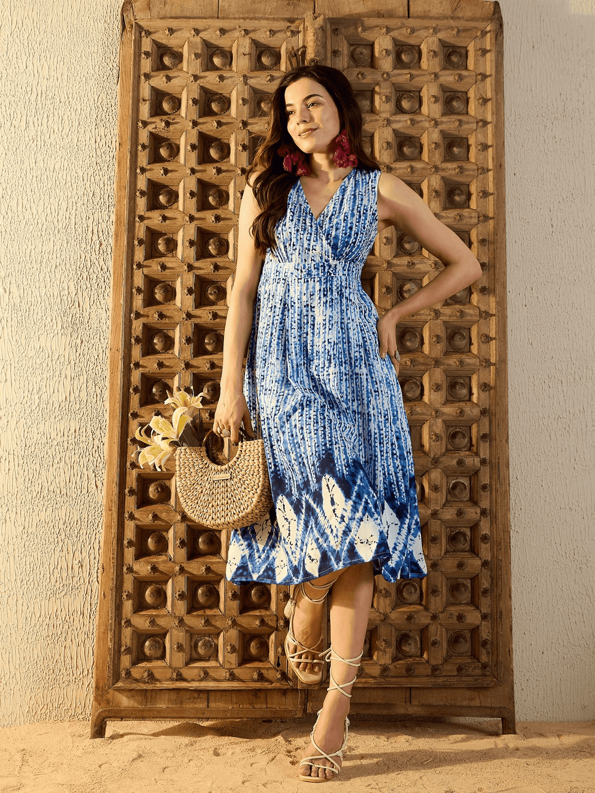 Soft Rayon Blue Dress for Women - Trendy Look