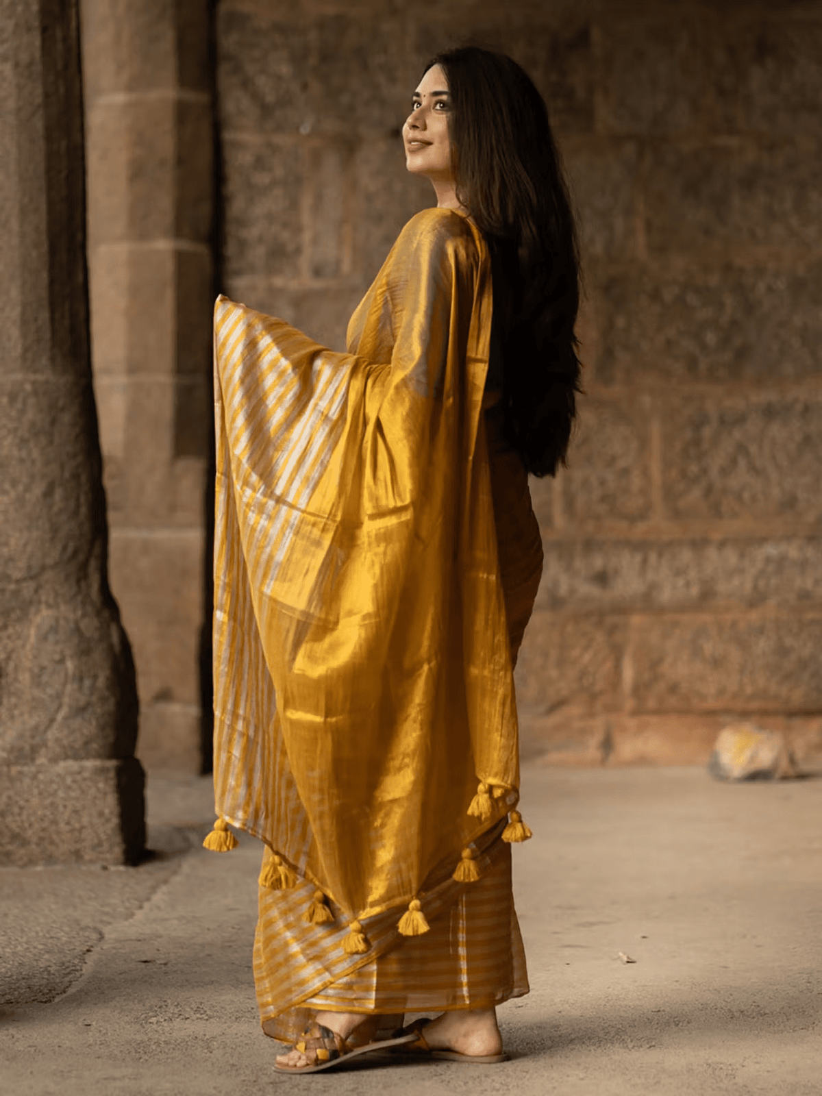 Sustainable Striped Saree Canada - Trendy & Affordable