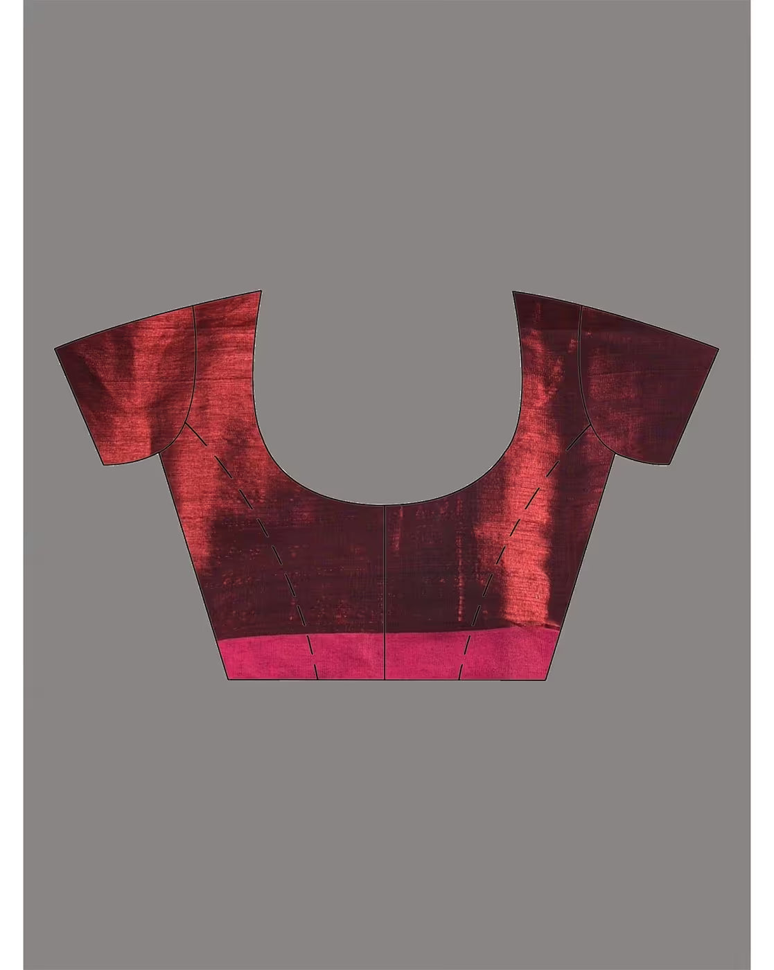 Burgundy Tissue saree blouse in luxurious fabric for festive occasions, perfect for draping with sarees