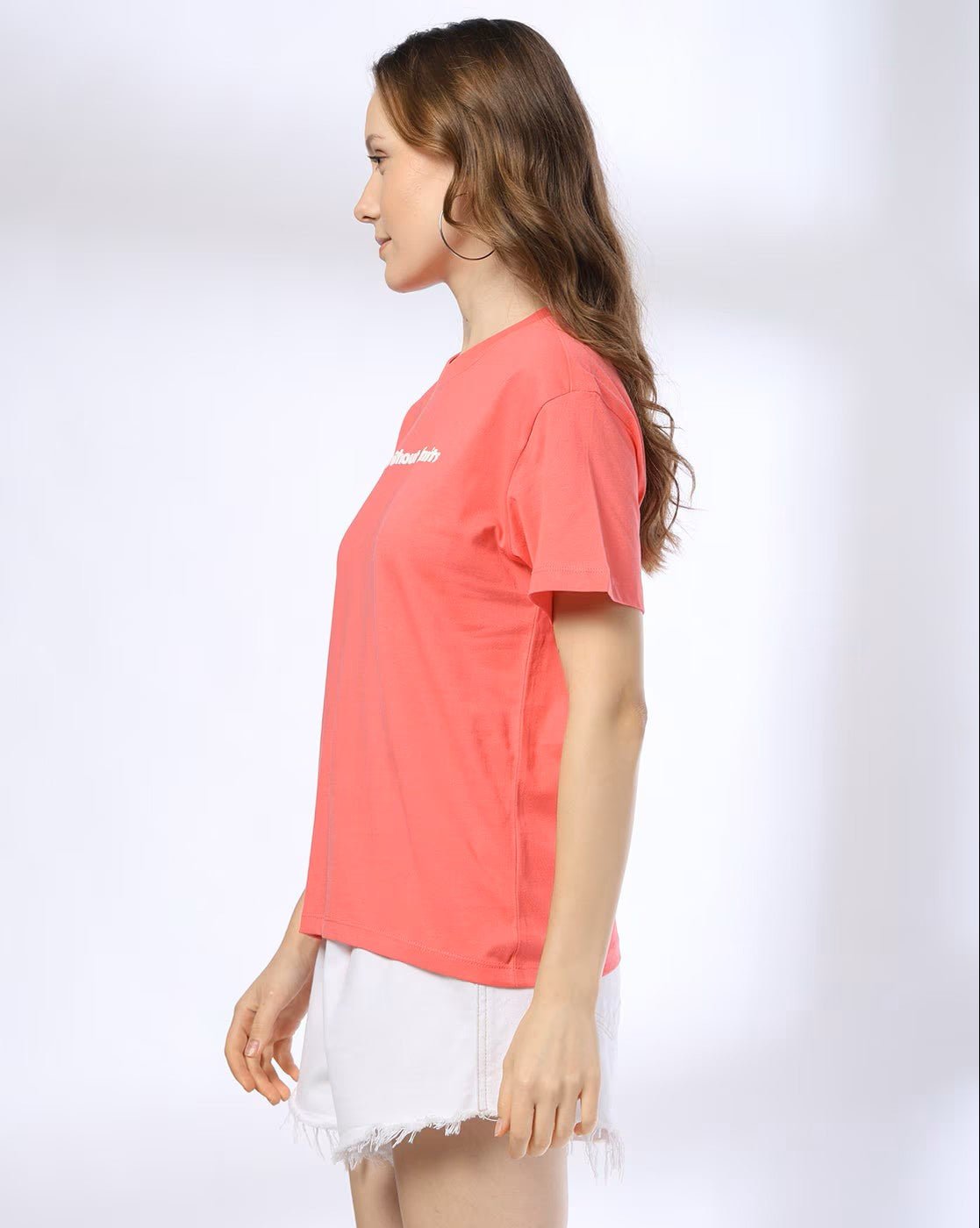 Women Typographic Print Regular Boxy Fit Crew-Neck T-Shirt